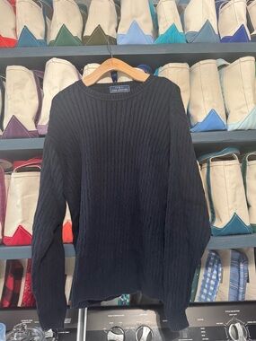 Vintage John Ashford Men's Blue Crewneck Sweater